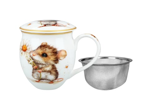 ⁨Kubek beczka z przykrywką - Myszka w ogrodzie (CARMANI)⁩ w sklepie Wasserman.eu