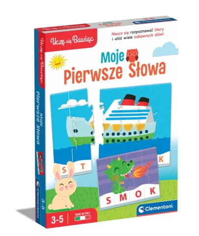 ⁨Gra edukacyjna Puzzle Moje Pierwsze Słowa Uczę się Bawiąc Język Polski Clementoni 50770⁩ w sklepie Wasserman.eu