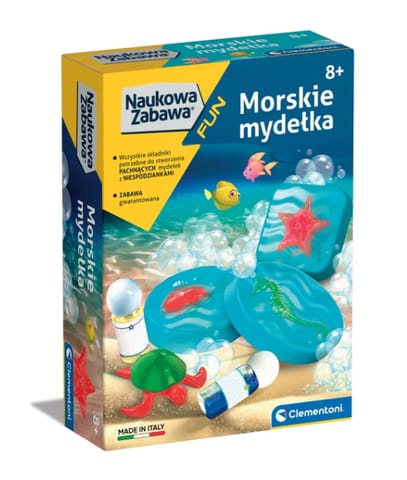 ⁨Naukowa Zabawa Zestaw Morskie Mydełka Język Polski Clementoni 50709⁩ w sklepie Wasserman.eu