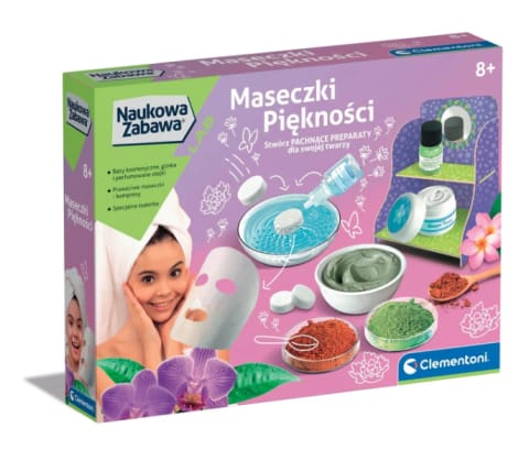 ⁨Naukowa Zabawa Zestaw DIY Maseczki Piękności Język Polski Clementoni 50901⁩ w sklepie Wasserman.eu