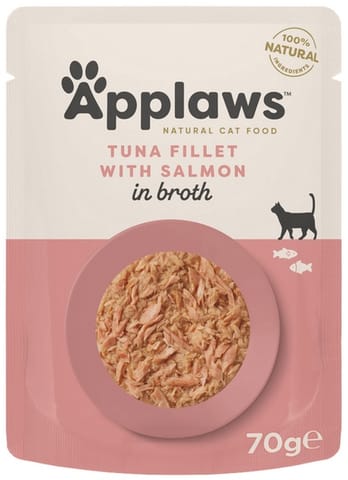⁨Applaws saszetka dla kota Tuńczyk z Łososiem w rosole 70g⁩ w sklepie Wasserman.eu