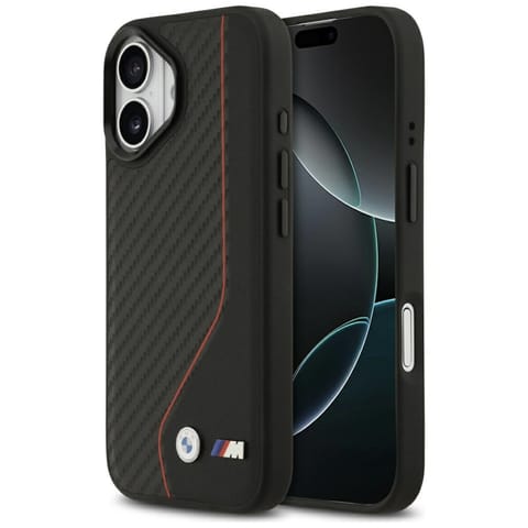 ⁨Etui BMW M Carbon Line & Logo MagSafe do iPhone 17 czerwony⁩ w sklepie Wasserman.eu