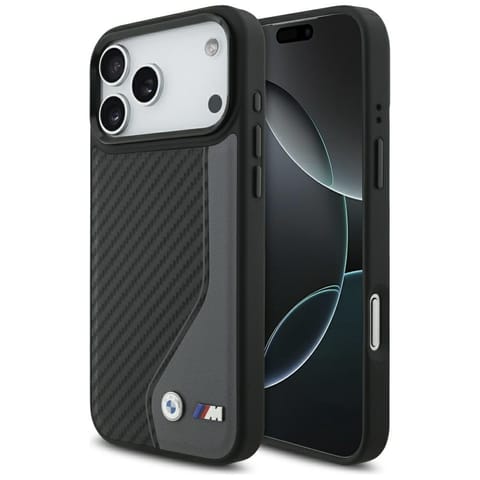 ⁨Etui BMW M Carbon Logo MagSafe do iPhone 17 Pro Max antracyt⁩ w sklepie Wasserman.eu