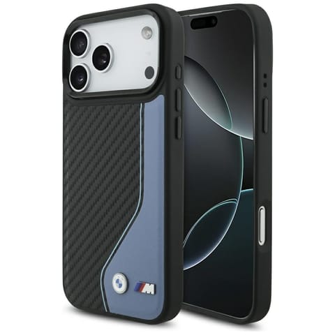 ⁨Etui BMW M Carbon Logo MagSafe do iPhone 17 Pro Max niebieski⁩ w sklepie Wasserman.eu