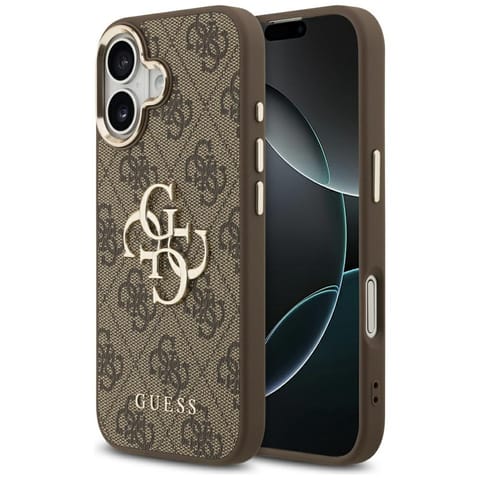 ⁨Etui Guess 4G Big 4G Classic Logo do     iPhone 17 brązowy złoty⁩ w sklepie Wasserman.eu