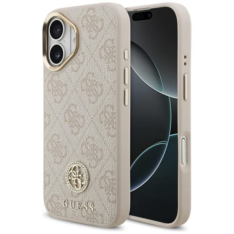 ⁨Etui Guess 4G Strass Logo MagSafe do     iPhone 17 różowy⁩ w sklepie Wasserman.eu