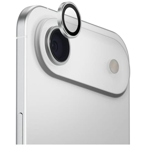 ⁨Szkło na obiektyw aparatu UNIQ Optix     Aluminium Camera Lens Protector do iPhone Air z aplikatorem srebrny⁩ w sklepie Wasserman.eu