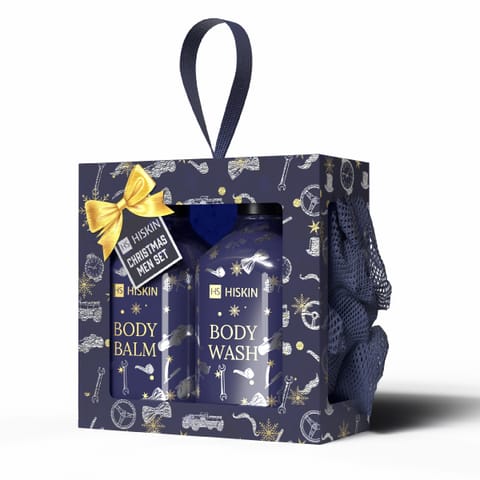 ⁨HISKIN Zestaw prezentowy dla mężczyzny Żel do mycia ciała + Balsam do ciała⁩ w sklepie Wasserman.eu