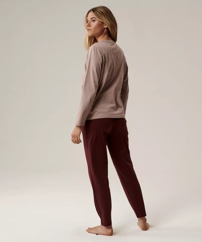 ⁨PIŻAMA ATLANTIC NLP-498 JZ25 BEZ/WIN (kolor beż - wino, rozmiar XXL)⁩ w sklepie Wasserman.eu