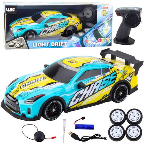 ⁨Auto Sportowe Zdalnie Sterowane RC Podświetlana Karoseria Drift Turkusowe⁩ w sklepie Wasserman.eu