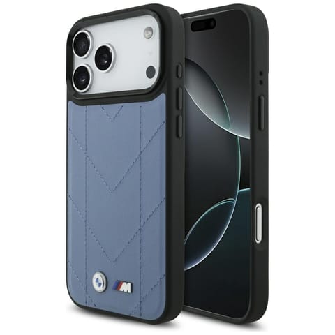⁨Etui BMW M Quilted Logo MagSafe do       iPhone 17 Pro Max niebieski⁩ w sklepie Wasserman.eu