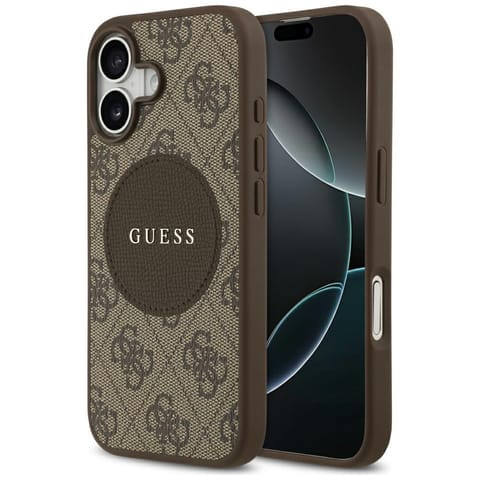 ⁨Etui Guess 4G Circle Classic Logo        MagSafe do iPhone 17 brązowy⁩ w sklepie Wasserman.eu