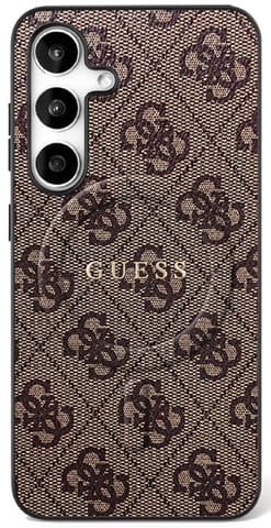 ⁨Etui Guess 4G Ring Classic Logo MagSafe  do Samsung Galaxy S25 FE brązowy⁩ w sklepie Wasserman.eu