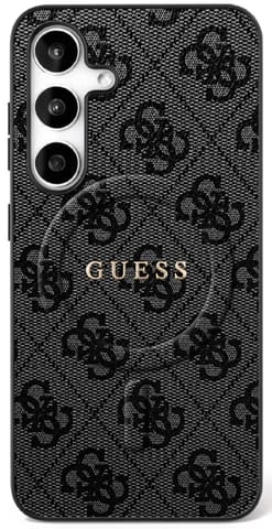 ⁨Etui Guess 4G Ring Classic Logo MagSafe  do Samsung Galaxy S25 FE czarny⁩ w sklepie Wasserman.eu