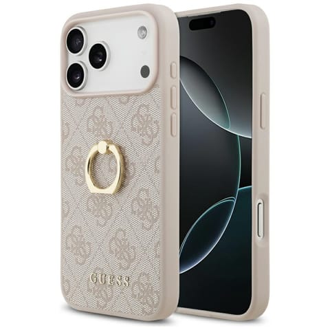 ⁨Etui Guess 4G Ring Stand do iPhone 17    Pro Max różowy⁩ w sklepie Wasserman.eu