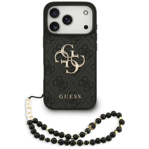 ⁨Etui Guess 4G Strap 4G Classic Logo do   iPhone 17 Pro czarny⁩ w sklepie Wasserman.eu