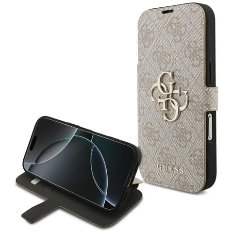 ⁨Etui Guess Book 4G Metal Logo do iPhone  17 Pro różowy⁩ w sklepie Wasserman.eu