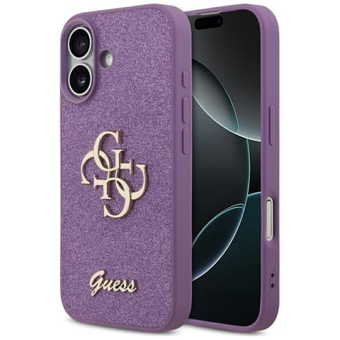 ⁨Etui Guess Fixed Glitter Big 4G do       iPhone 17 liliowy⁩ w sklepie Wasserman.eu