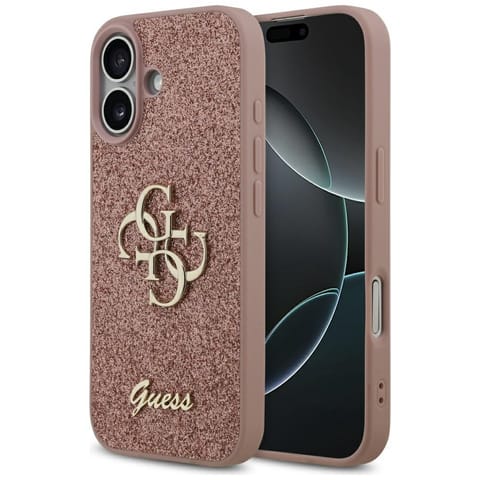 ⁨Etui Guess Fixed Glitter Big 4G do       iPhone 17 różowy⁩ w sklepie Wasserman.eu