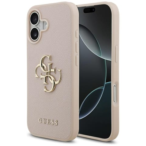 ⁨Etui Guess Grained Big 4G & Classic Logo do iPhone 17 różowy⁩ w sklepie Wasserman.eu