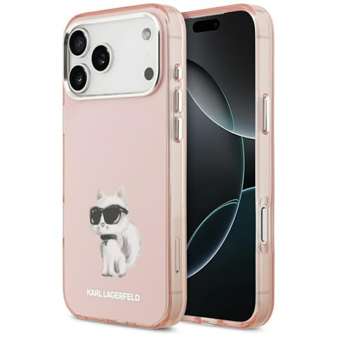 ⁨Etui Karl Lagerfeld IML Aquarelle        Choupette & Logo MagSafe do iPhone 17 Pro Max różowy⁩ w sklepie Wasserman.eu