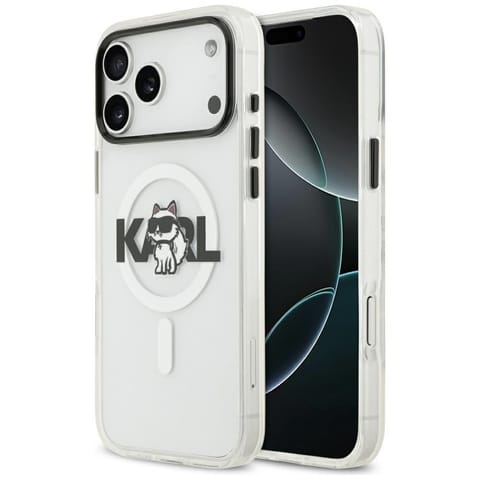 ⁨Etui Karl Lagerfeld IML Choupette Sketch Logo MagSafe do iPhone 17 Pro Max przezroczysty⁩ w sklepie Wasserman.eu