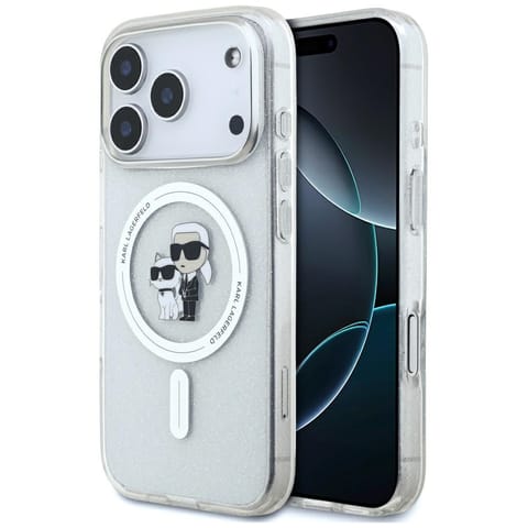 ⁨Etui Karl Lagerfeld IML Karl Choupette   Glitter MagSafe do iPhone 17 Pro przezroczysty⁩ w sklepie Wasserman.eu