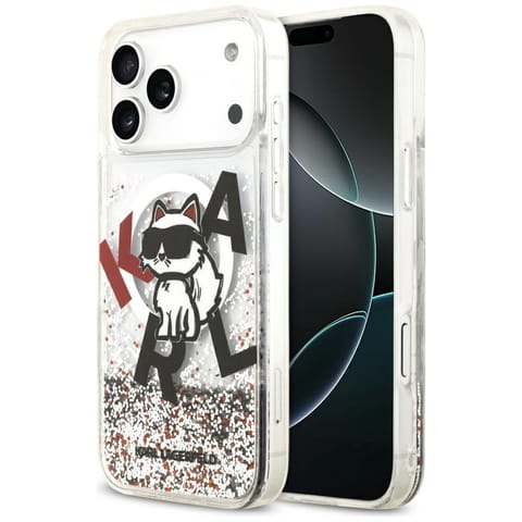 ⁨Etui Karl Lagerfeld Liquid Glitter       Choupette Logo MagSafe do iPhone 17 Pro Max przezroczysty⁩ w sklepie Wasserman.eu