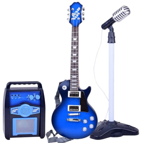 ⁨Gitara Elektryczna z Mikrofonem i Wzmacniaczem dla Dzieci Karaoke IN0171⁩ w sklepie Wasserman.eu