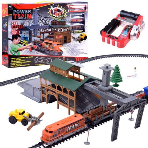 ⁨Kolejka pociąg towarowy z wagonami i stacją RC0507⁩ w sklepie Wasserman.eu