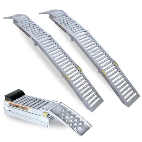 ⁨Składane Rampy Najazdowe Stalowe 200 cm 250 kg/szt (1100 kg) komplet ramp⁩ w sklepie Wasserman.eu