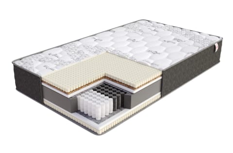 ⁨Materac multipocketowy BRAVO kokos, lateks - 200 x 200 - H4 twardy / H3 średnio twardy - 30 cm⁩ w sklepie Wasserman.eu