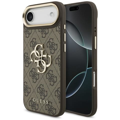 ⁨Etui Guess 4G Big 4G Classic Logo do     iPhone Air brązowy złoty⁩ w sklepie Wasserman.eu