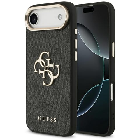 ⁨Etui Guess 4G Big 4G Classic Logo do     iPhone Air czarny złoty⁩ w sklepie Wasserman.eu