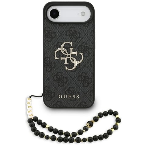 ⁨Etui Guess 4G Strap 4G Classic Logo do   iPhone Air czarny⁩ w sklepie Wasserman.eu
