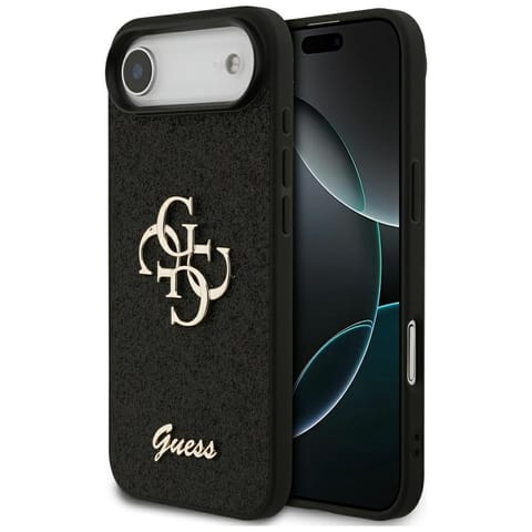 ⁨Etui Guess Fixed Glitter Big 4G do       iPhone Air czarny⁩ w sklepie Wasserman.eu