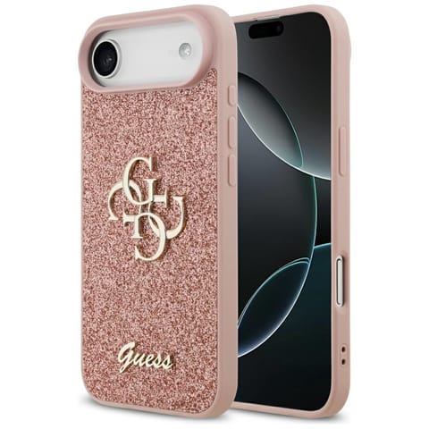⁨Etui Guess Fixed Glitter Big 4G do       iPhone Air różowy⁩ w sklepie Wasserman.eu