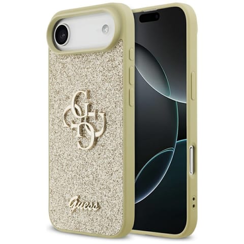 ⁨Etui Guess Fixed Glitter Big 4G do       iPhone Air złoty⁩ w sklepie Wasserman.eu
