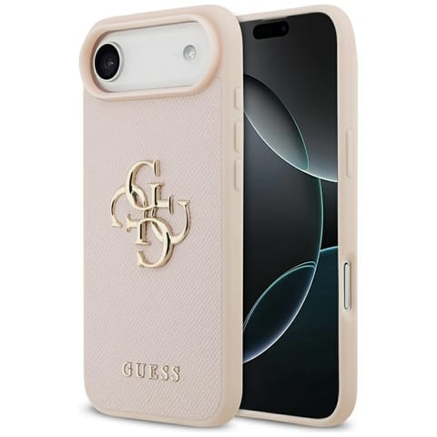 ⁨Etui Guess Grained Big 4G & Classic Logo do iPhone Air różowy⁩ w sklepie Wasserman.eu