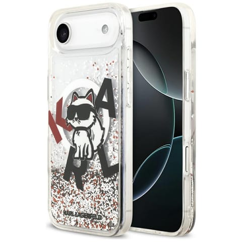 ⁨Etui Karl Lagerfeld Liquid Glitter       Choupette Logo MagSafe do iPhone Air przezroczysty⁩ w sklepie Wasserman.eu