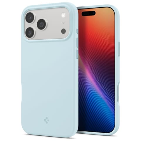 ⁨Etui Spigen Silicone Fit MAG MagSafe do  iPhone 17 Pro Max niebieski⁩ w sklepie Wasserman.eu