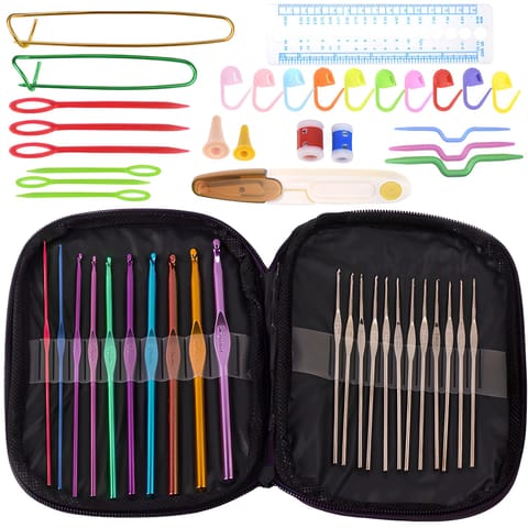 ⁨Zestaw do szydełkowania w etui 0,5-6,5 - 50 el.⁩ w sklepie Wasserman.eu