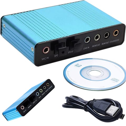 ⁨Karta muzyczna dźwiękowa zewnętrzna 5.1 / 7.1 USB⁩ w sklepie Wasserman.eu