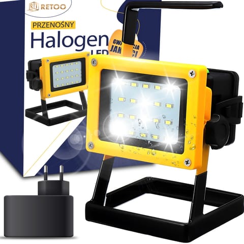 ⁨Halogen reflektor akumulatorowy warsztatowy LED 30 W⁩ w sklepie Wasserman.eu