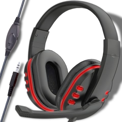 ⁨Słuchawki gamingowe z mikrofonem dla graczy LED⁩ w sklepie Wasserman.eu