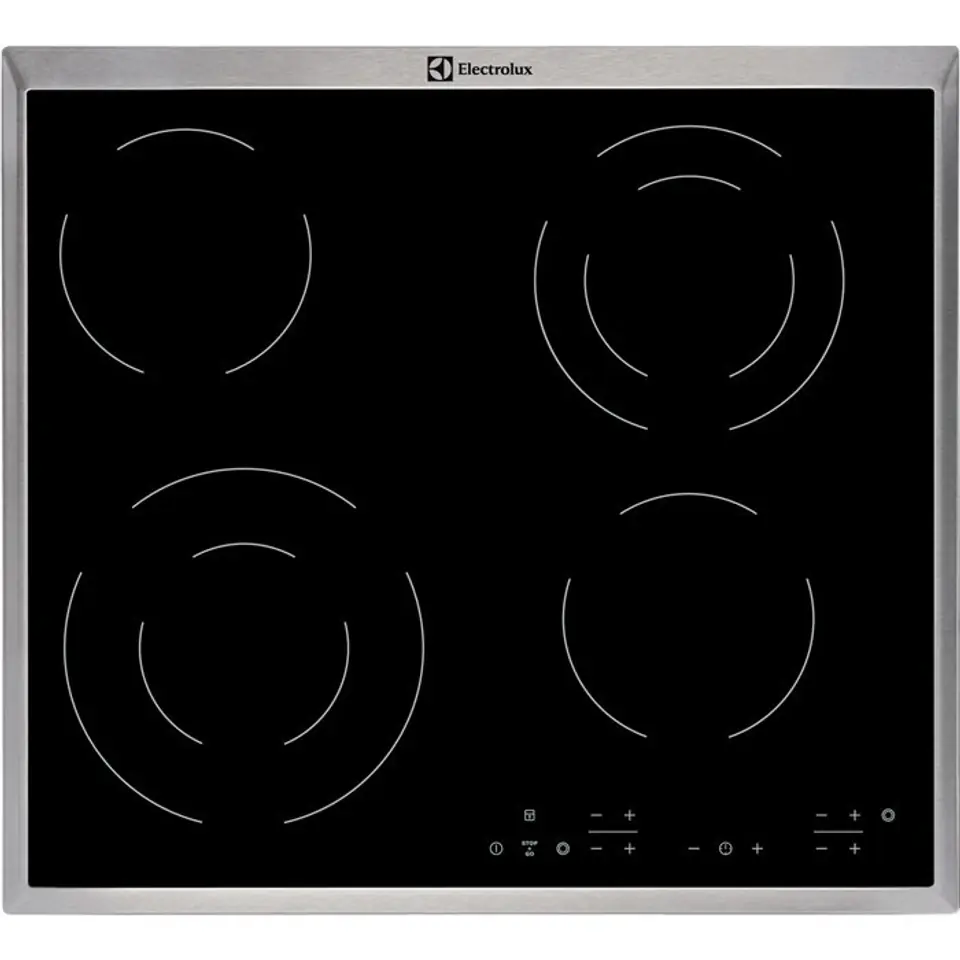 ⁨Płyta ceramiczna Electrolux EHF6342XOK (4 pola grzejne; kolor czarny)⁩ w sklepie Wasserman.eu