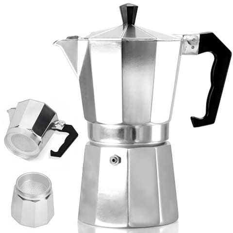 ⁨Kawiarka zaparzacz do kawy aluminiowy GAZ CERAMIKA 600 ml⁩ w sklepie Wasserman.eu
