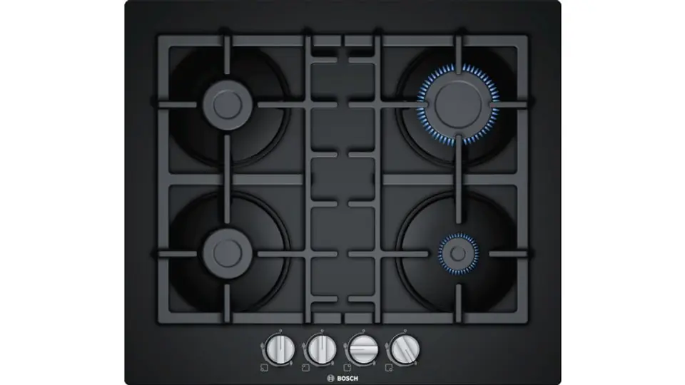 ⁨Bosch Serie 4 PNP6B6B90 hob Black Built-in 60 cm Gas 4 zone(s)⁩ at Wasserman.eu