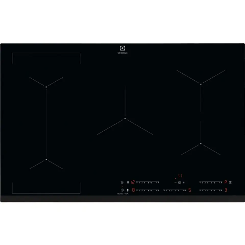 ⁨Electrolux EIV835 Black Built-in 80 cm Zone induction hob 5 zone(s)⁩ at Wasserman.eu