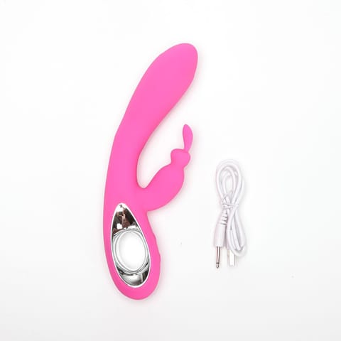 ⁨Wibrator Silikonowy Typ Króliczek Ładowany Usb Różowy⁩ w sklepie Wasserman.eu